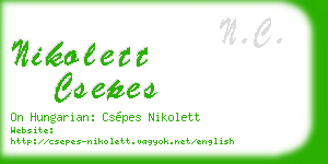 nikolett csepes business card
