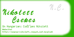 nikolett csepes business card